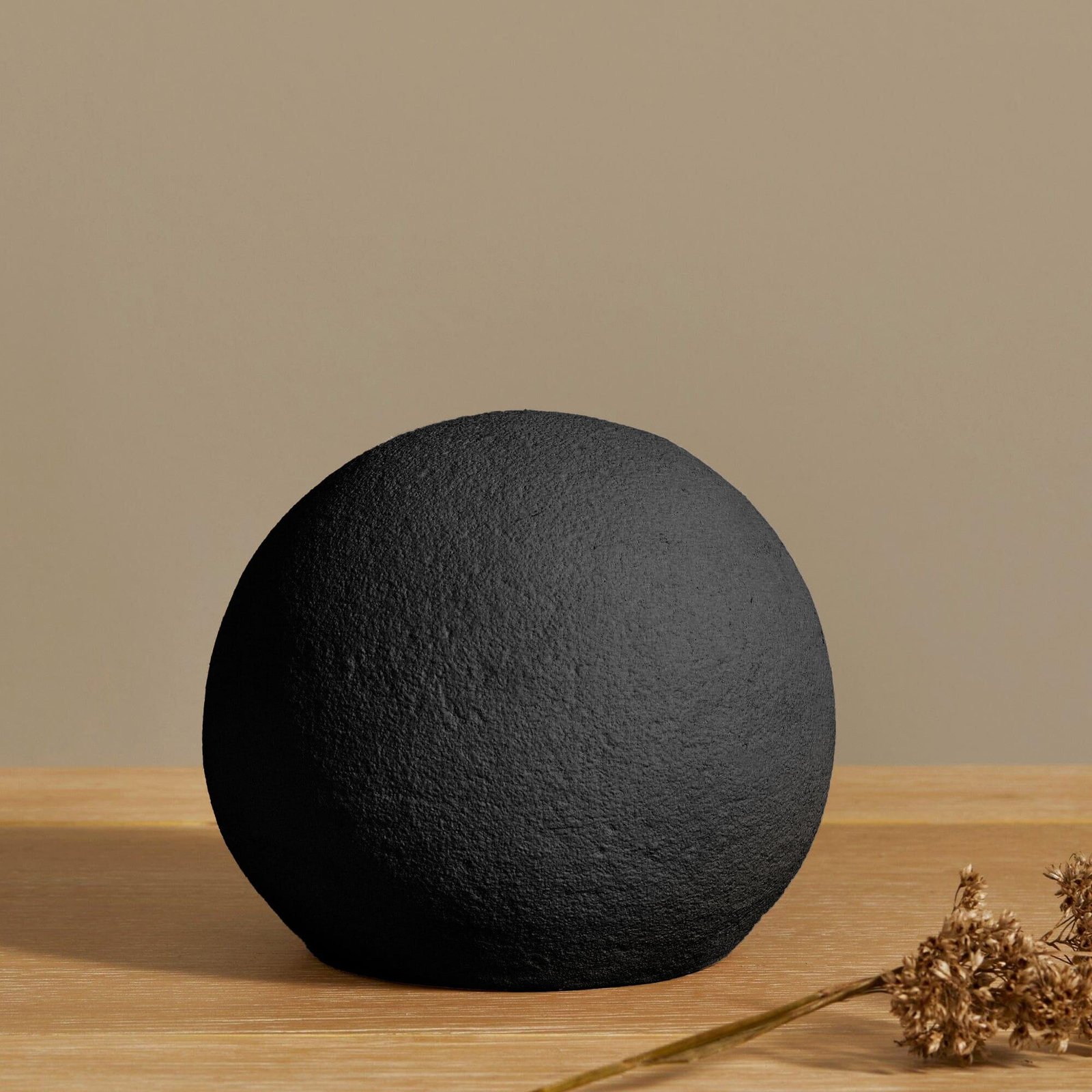 kelton-11cm-ceramic-ball-ornament-taupe-laura-james-1black